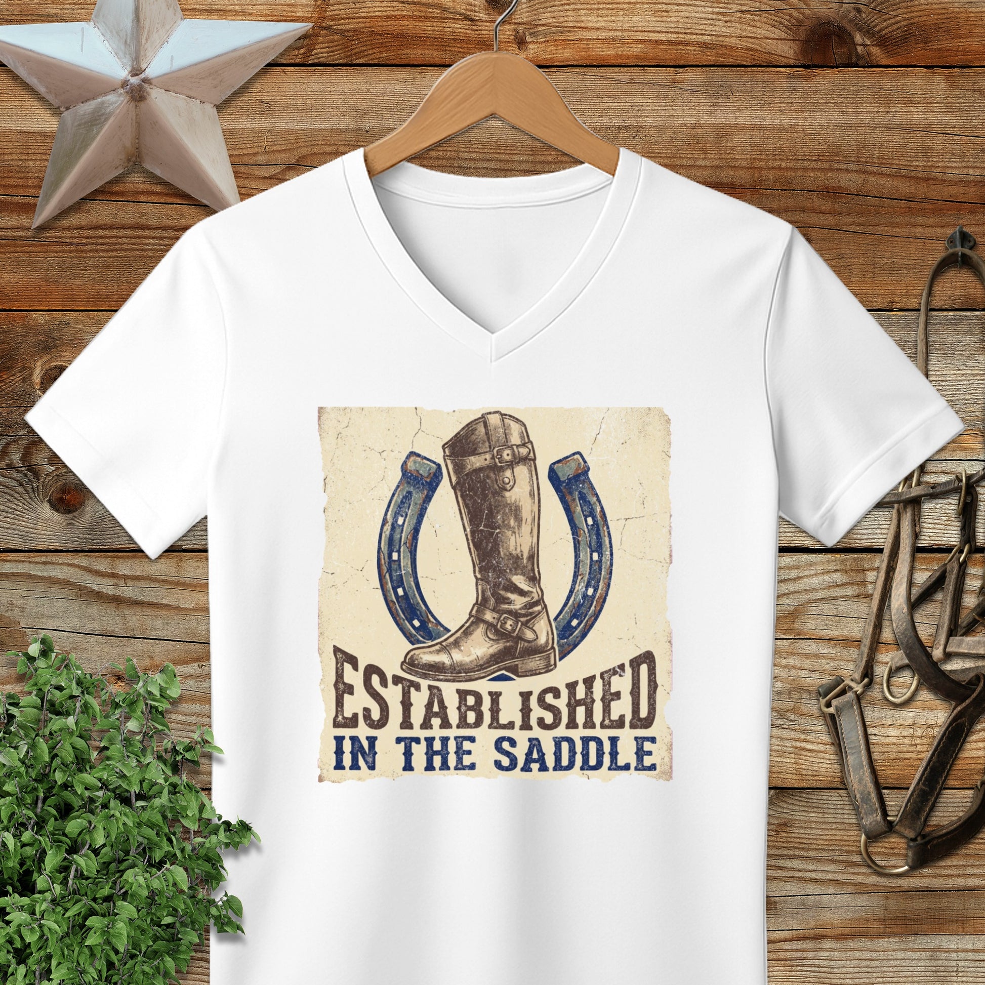 Established in the Saddle V-neck