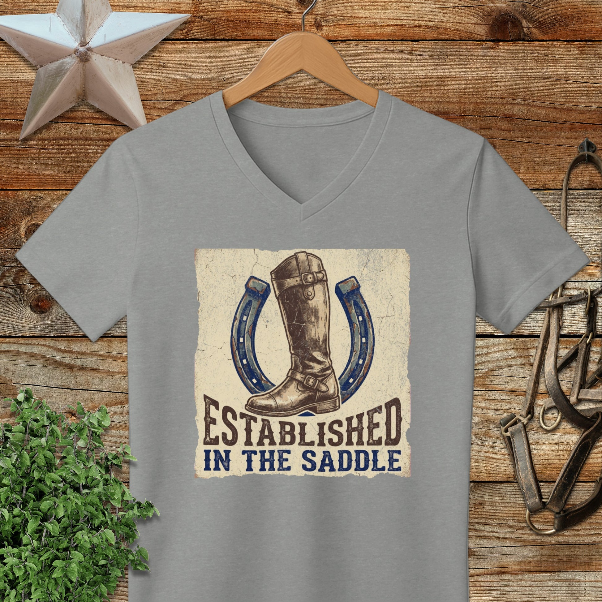 Established in the Saddle V-neck
