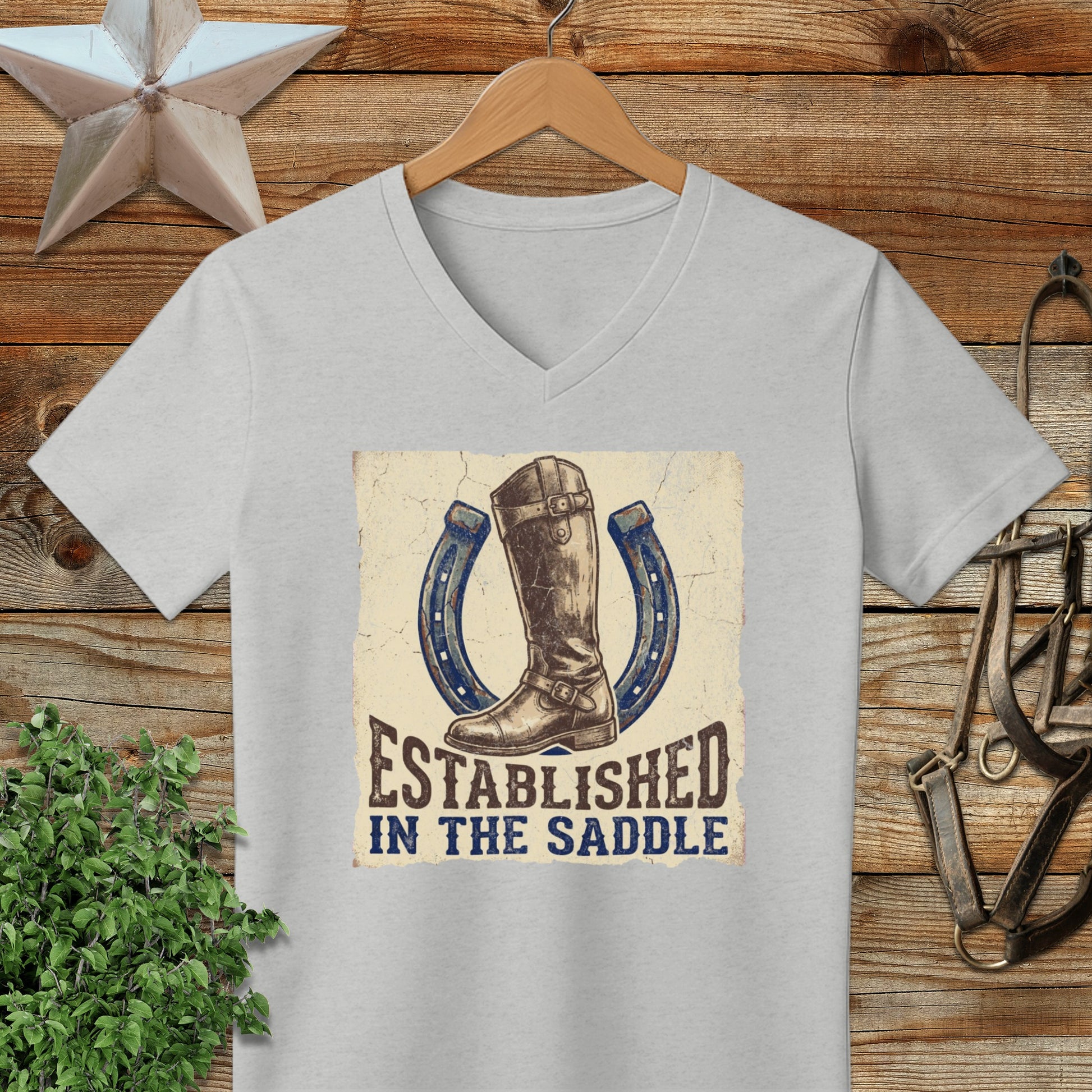 Established in the Saddle V-neck