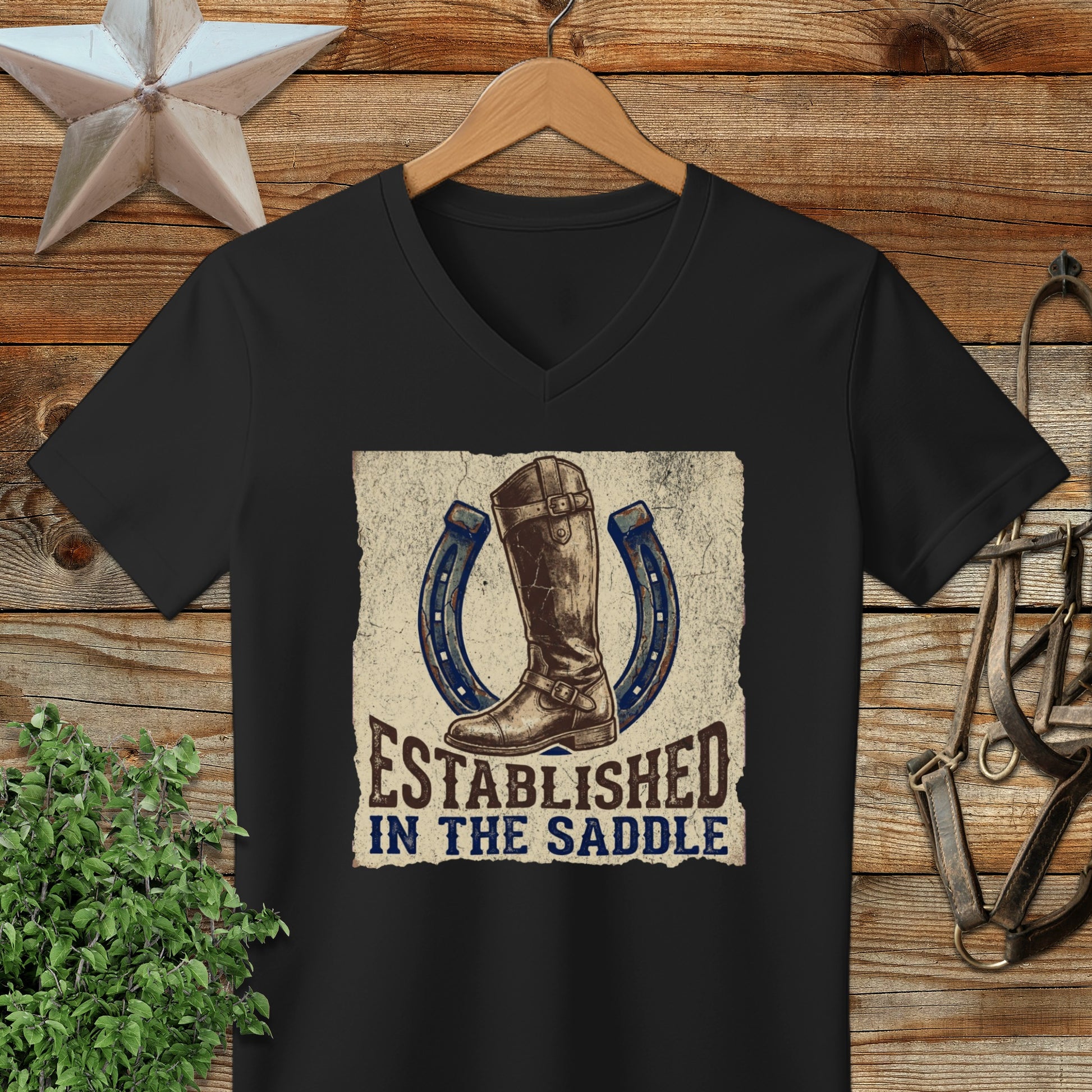 Established in the Saddle V-neck