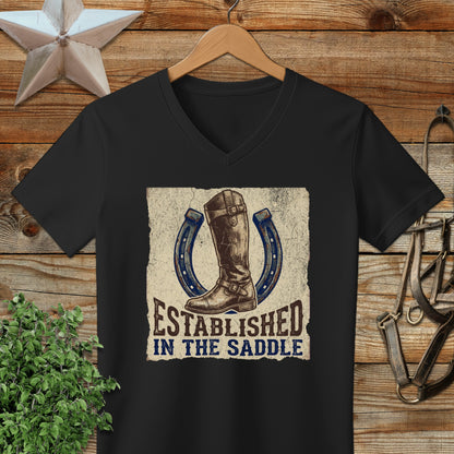 Established in the Saddle V-neck