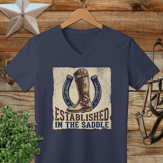Established in the Saddle V-neck