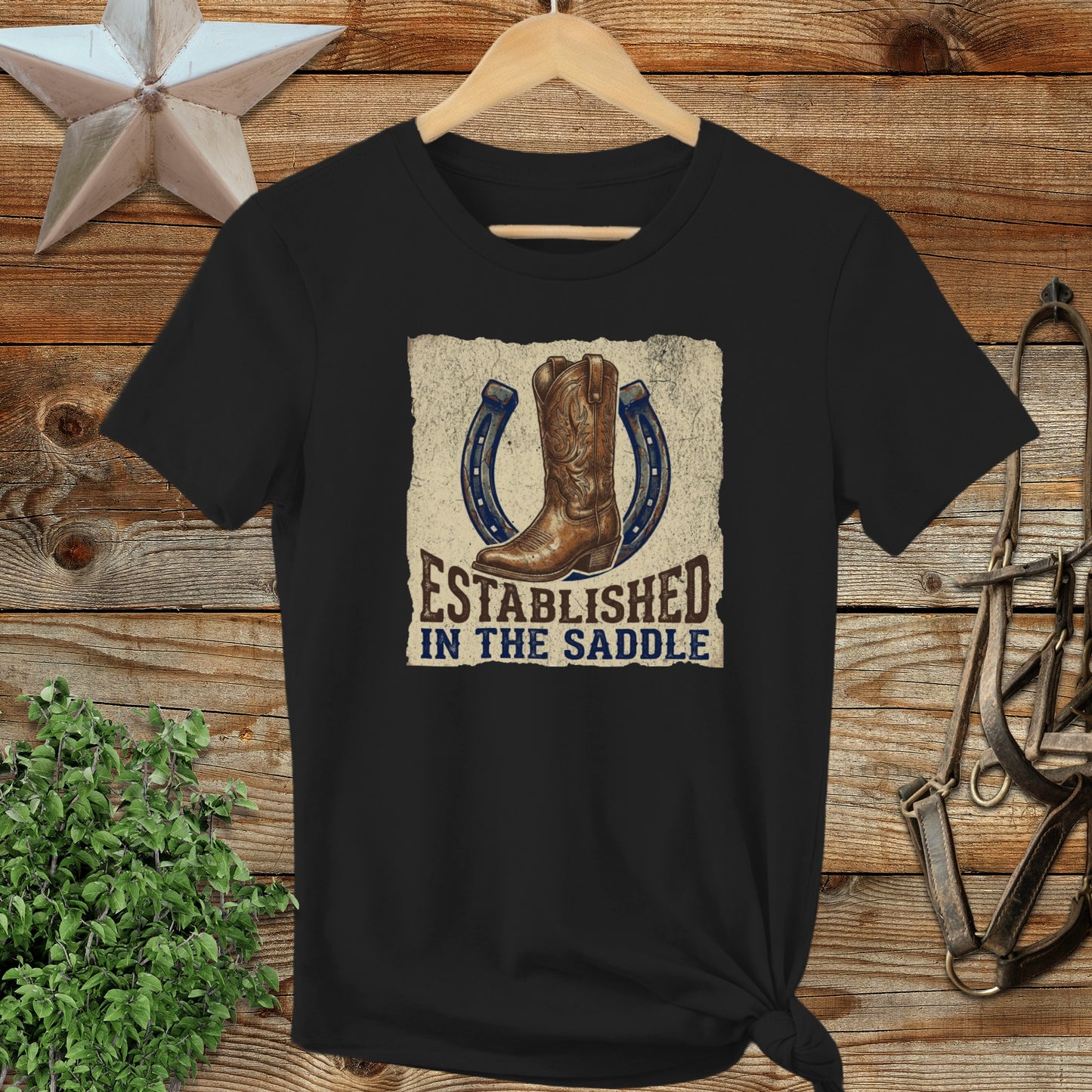 Established in the Saddle Western Ladies Tee