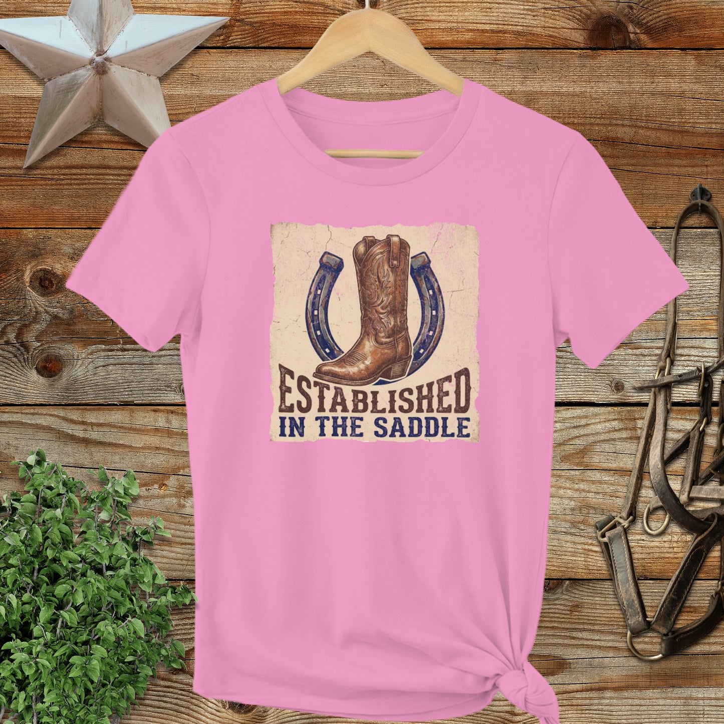 Established in the Saddle Western Ladies Tee