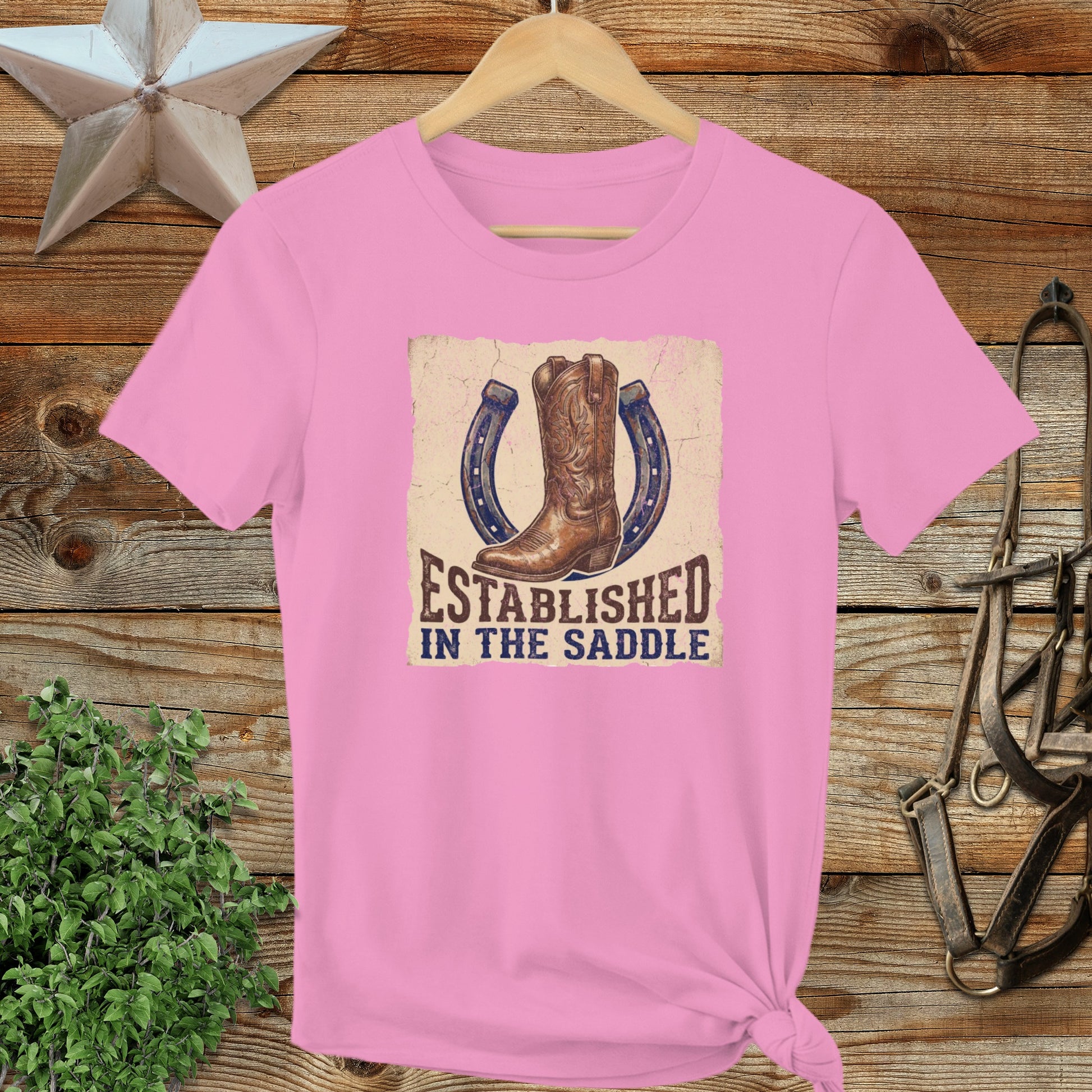 Established in the Saddle Western Ladies Tee