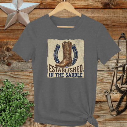 Established in the Saddle Western Ladies Tee