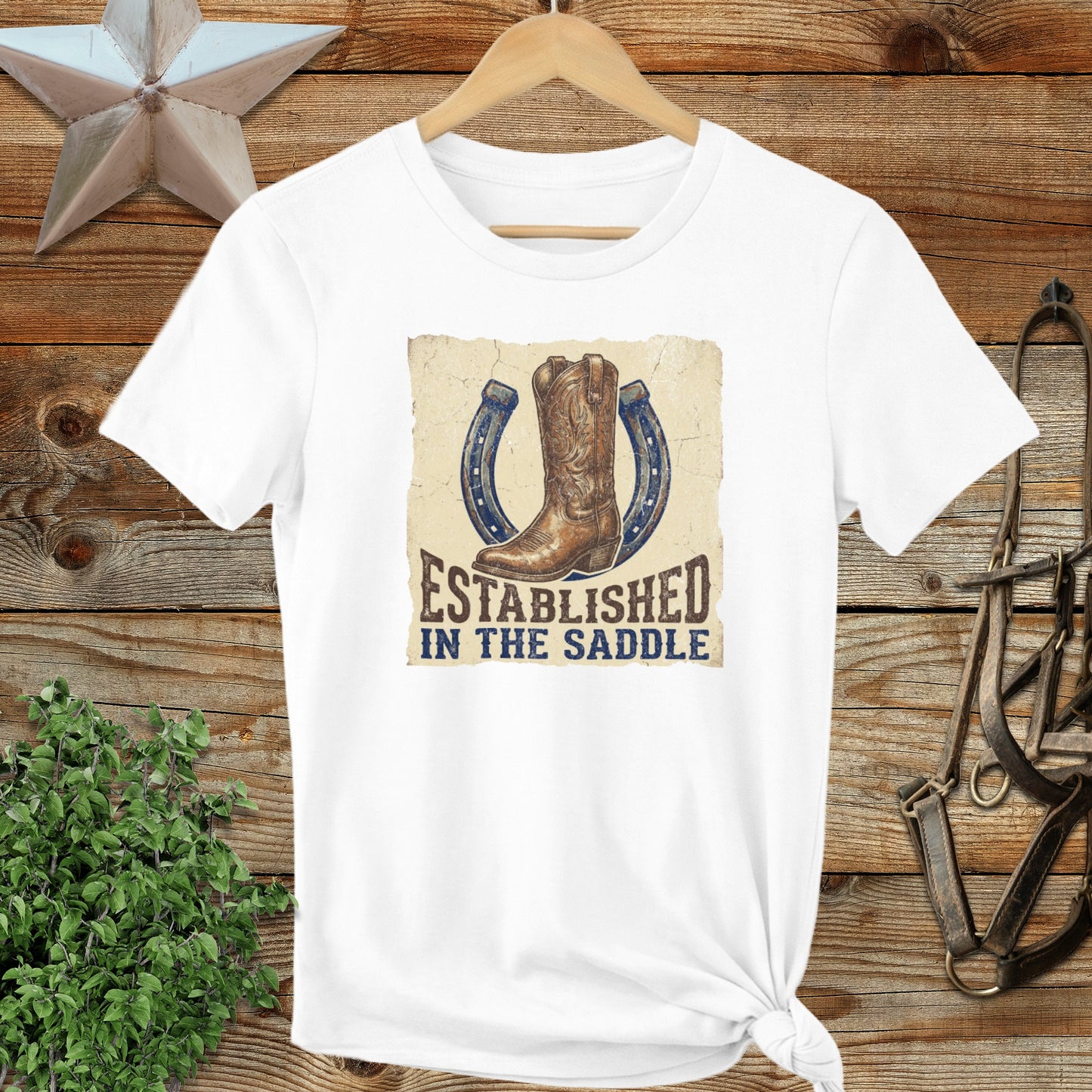 Established in the Saddle Western Ladies Tee
