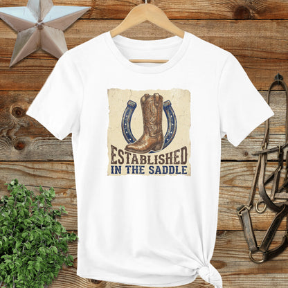Established in the Saddle Western Ladies Tee