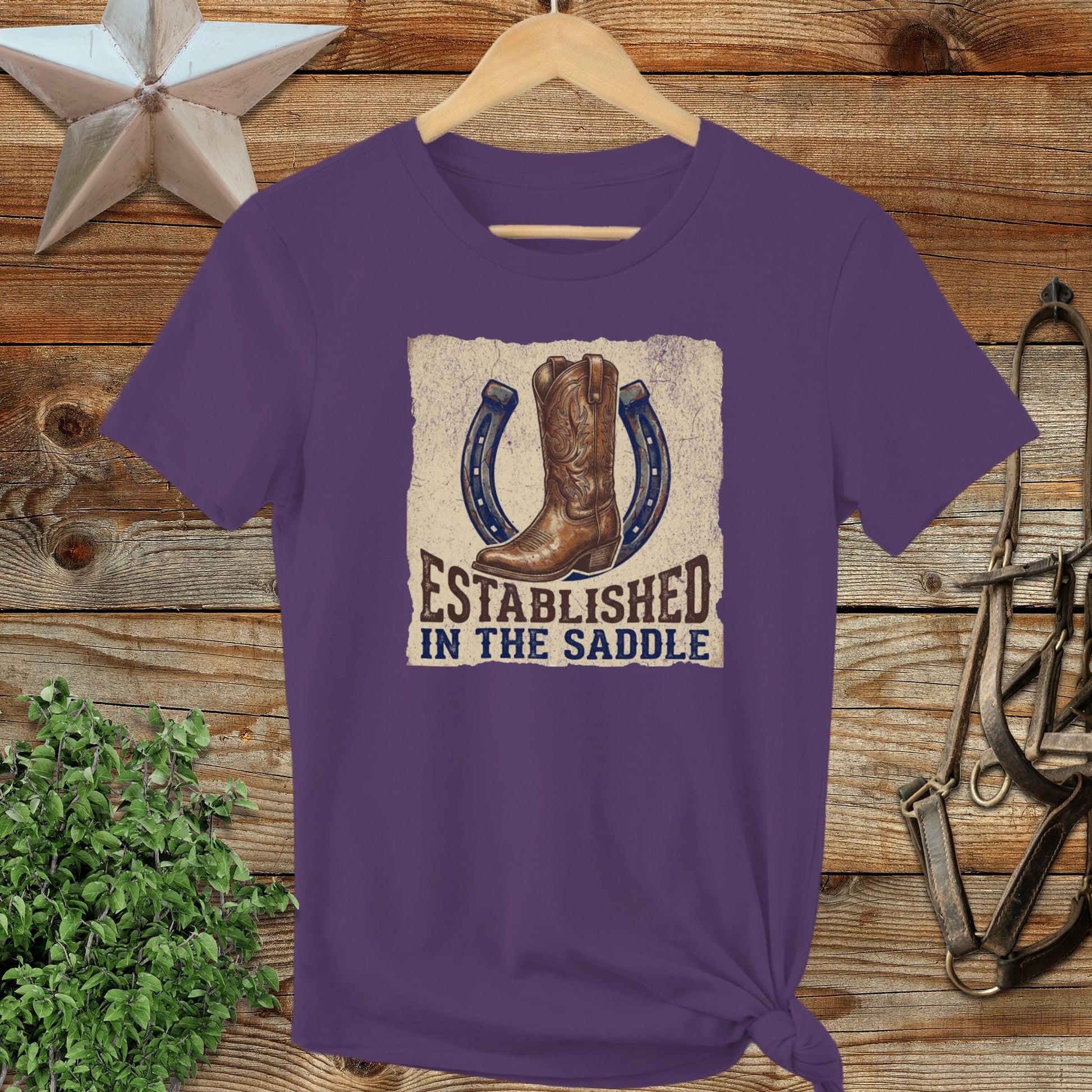Established in the Saddle Western Ladies Tee