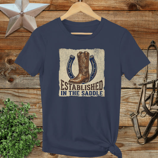 Established in the Saddle Western Ladies Tee