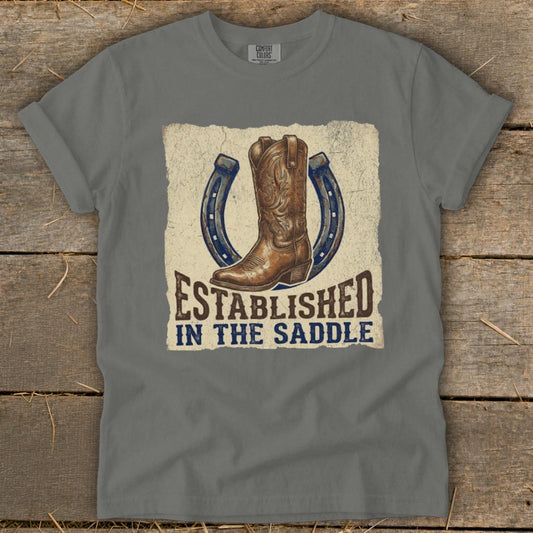 Established in the Saddle Western Signature Tee - Pepper