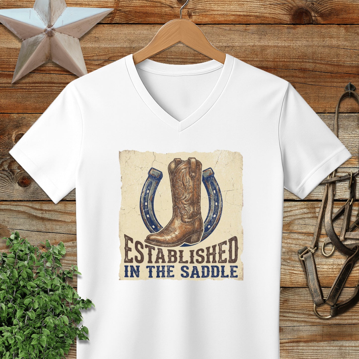 Established in the Saddle Western V-neck
