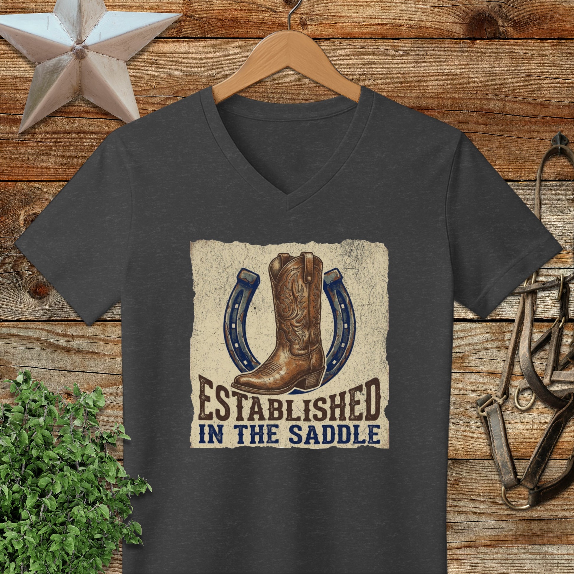 Established in the Saddle Western V-neck