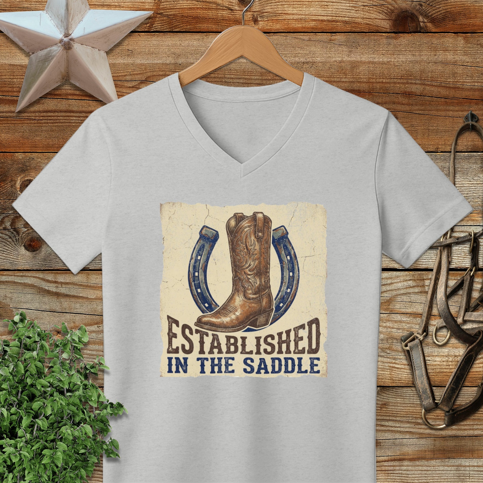 Established in the Saddle Western V-neck
