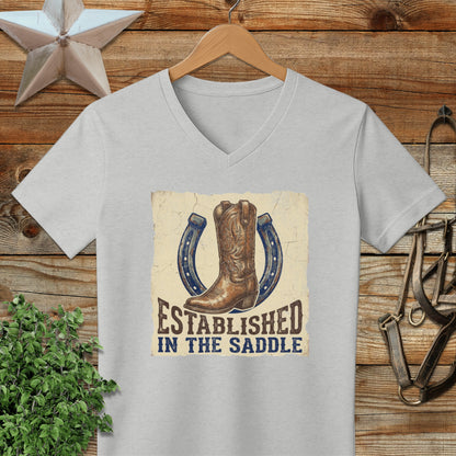 Established in the Saddle Western V-neck