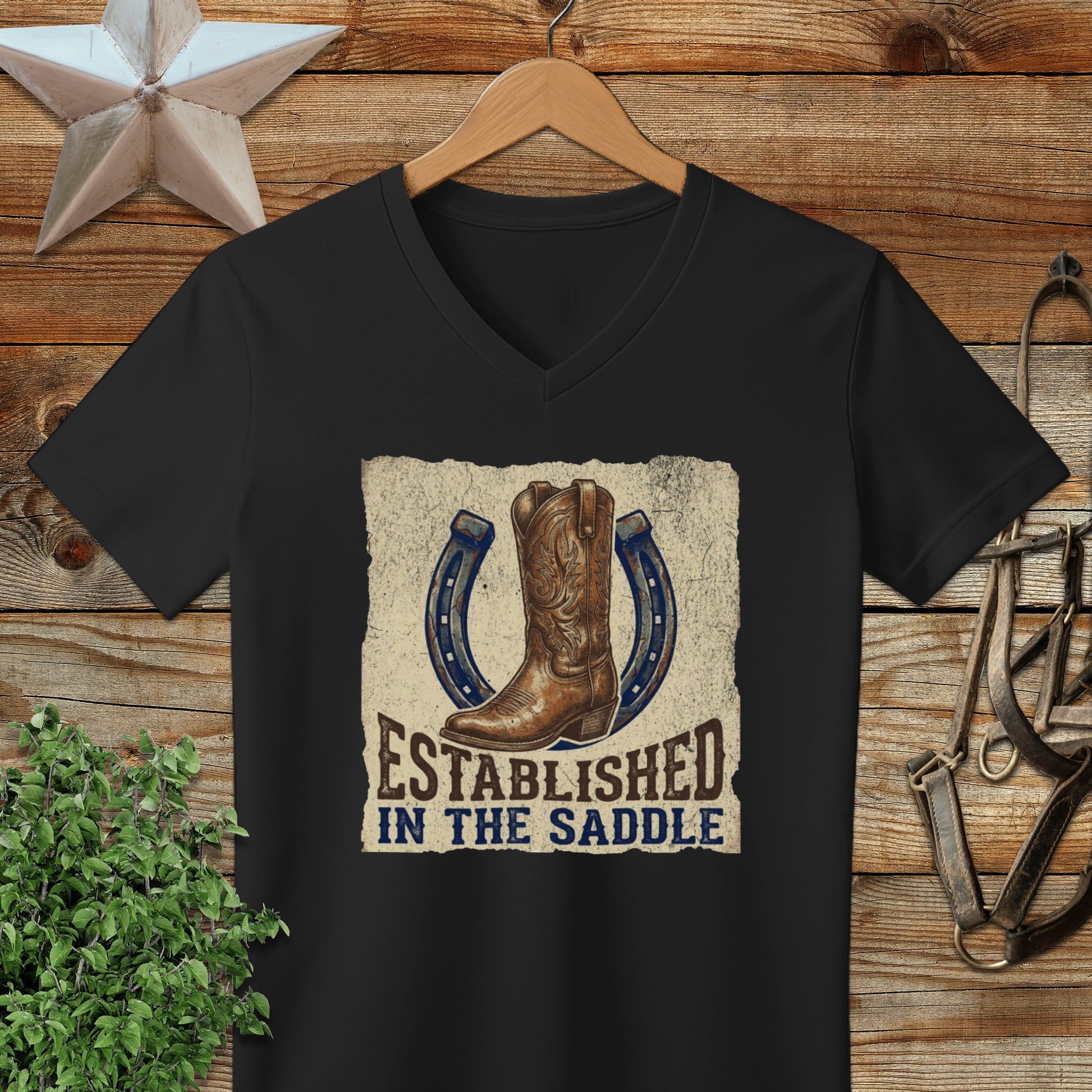 Established in the Saddle Western V-neck