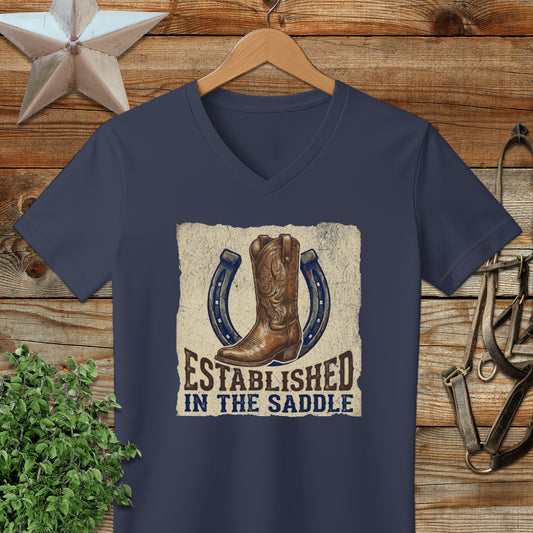 Established in the Saddle Western V-neck