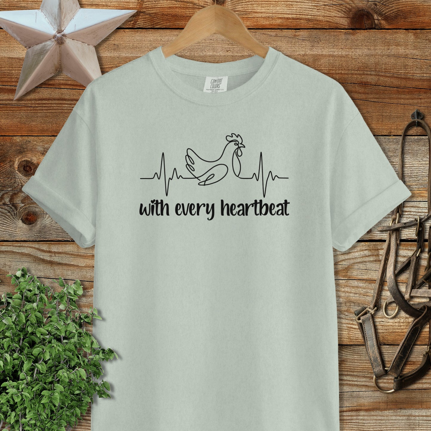 Every Heartbeat Chicken Heavyweight Tee