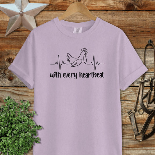 Every Heartbeat Chicken Heavyweight Tee