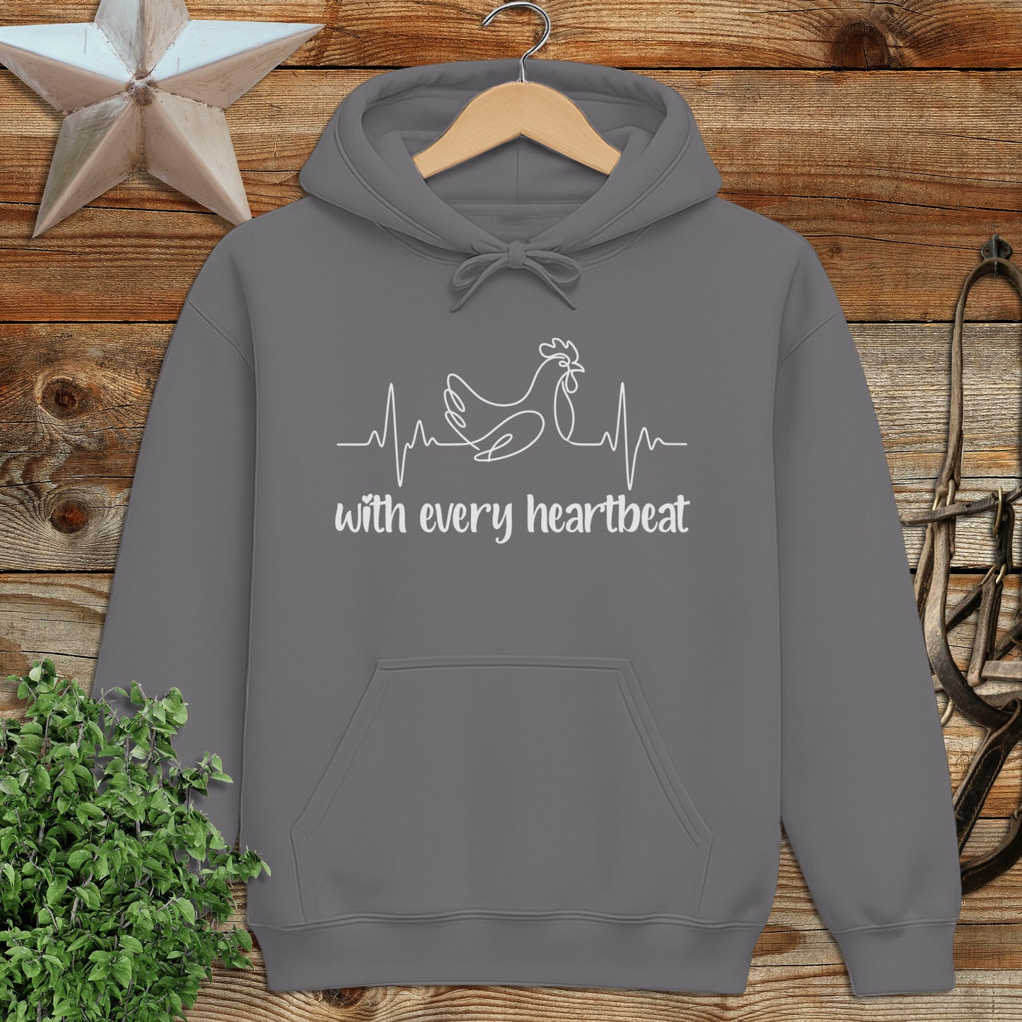 Every Heartbeat Chicken Hoodie