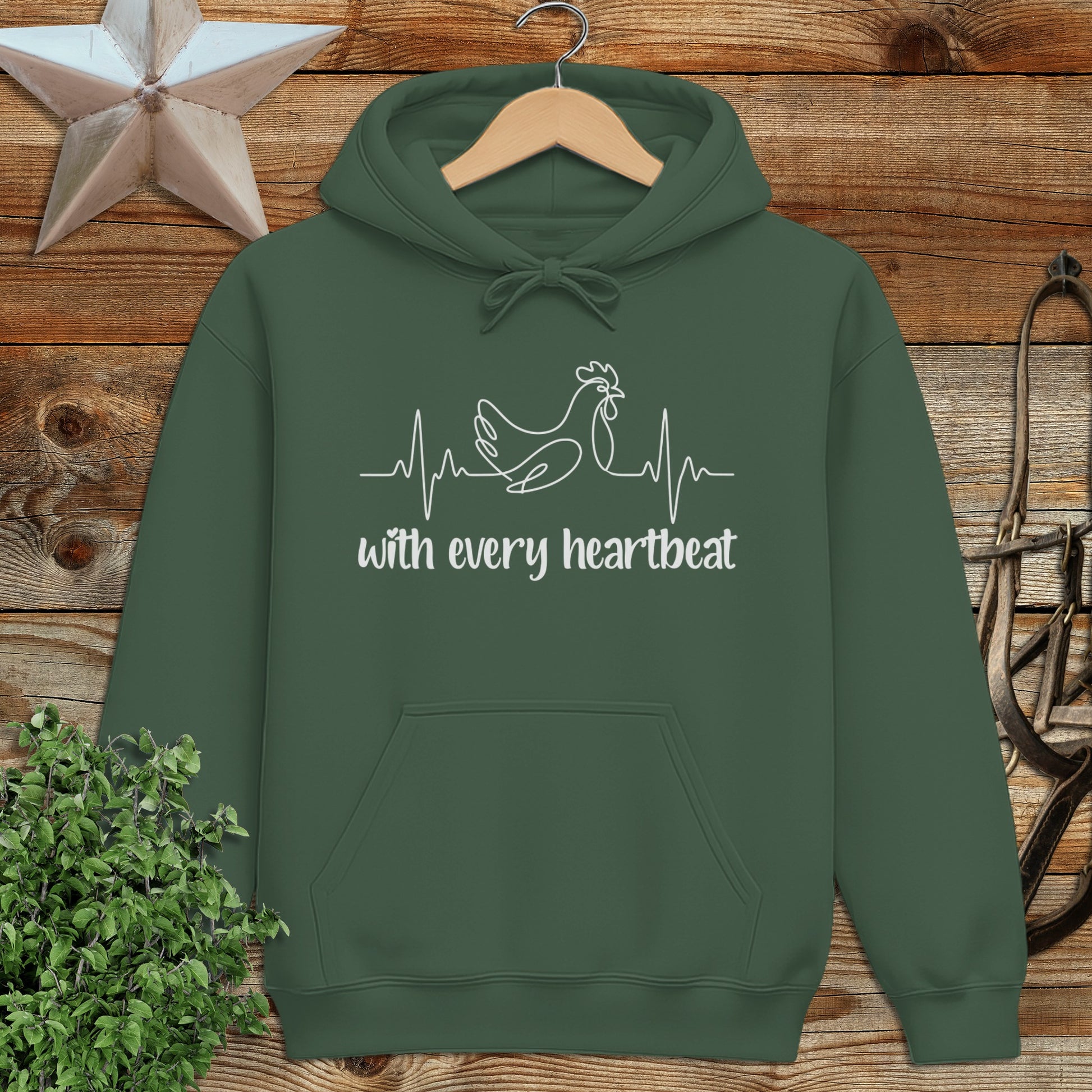 Every Heartbeat Chicken Hoodie