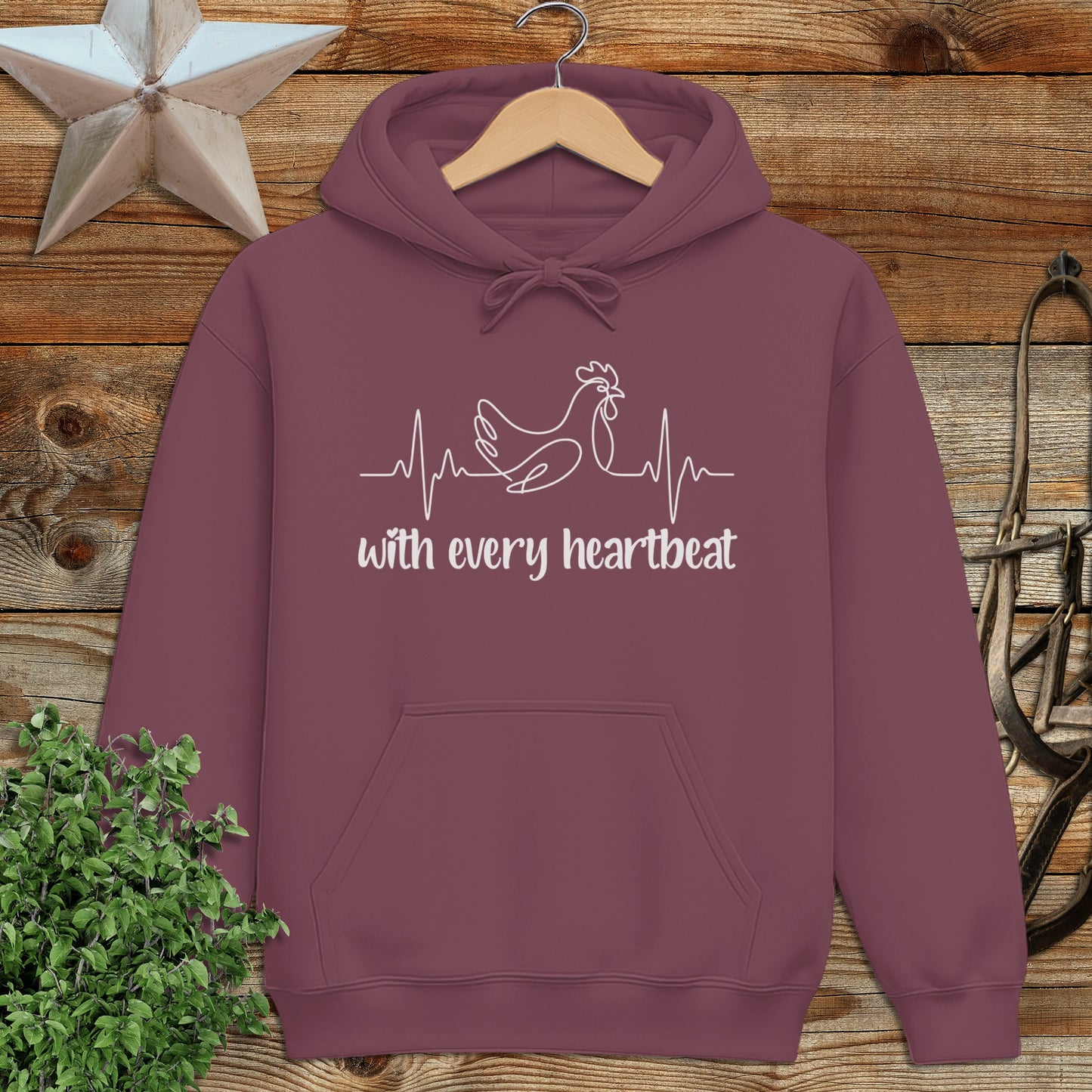 Every Heartbeat Chicken Hoodie
