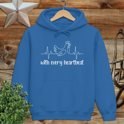 Every Heartbeat Chicken Hoodie