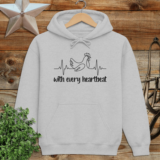 Every Heartbeat Chicken Hoodie