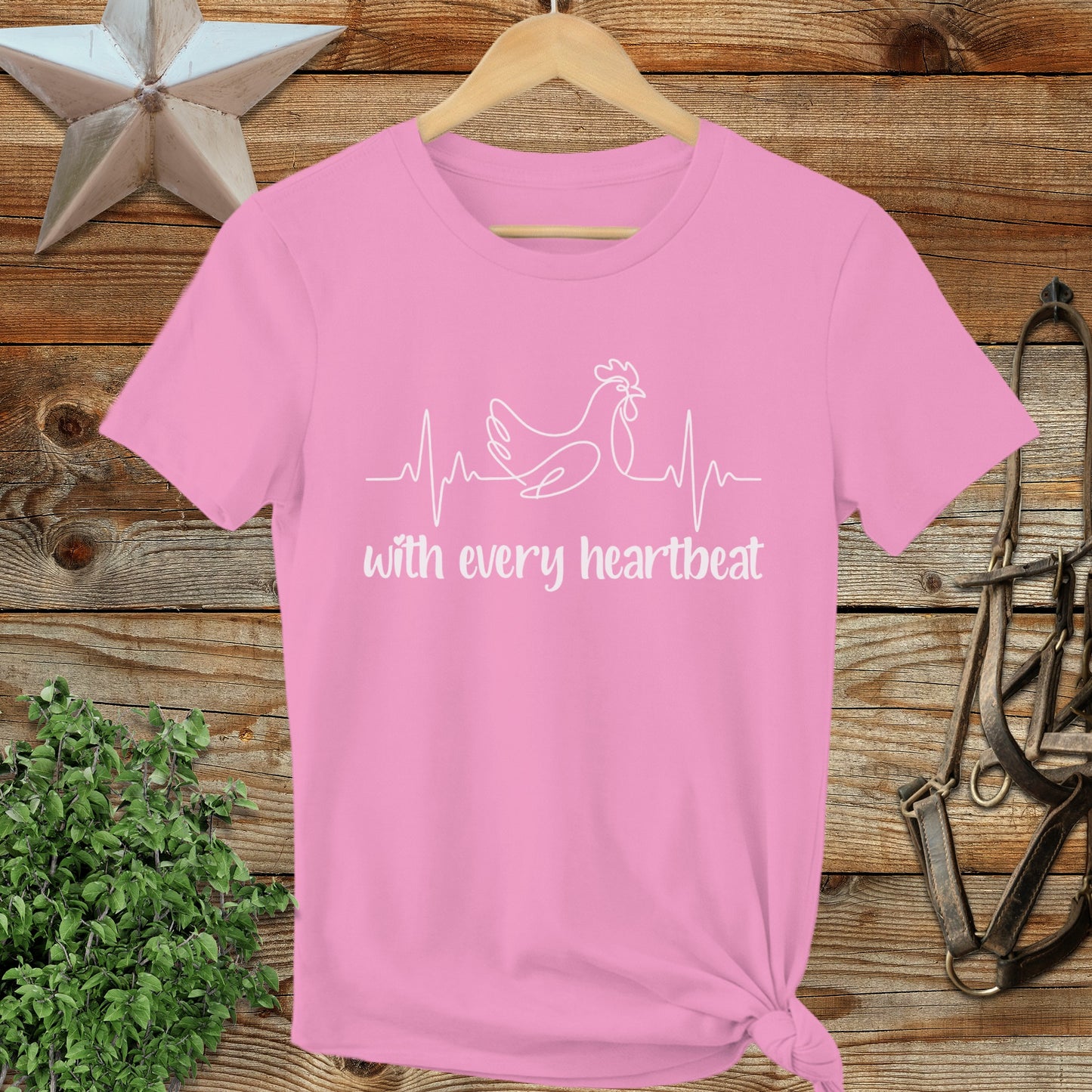Every Heartbeat Chicken Ladies Tee