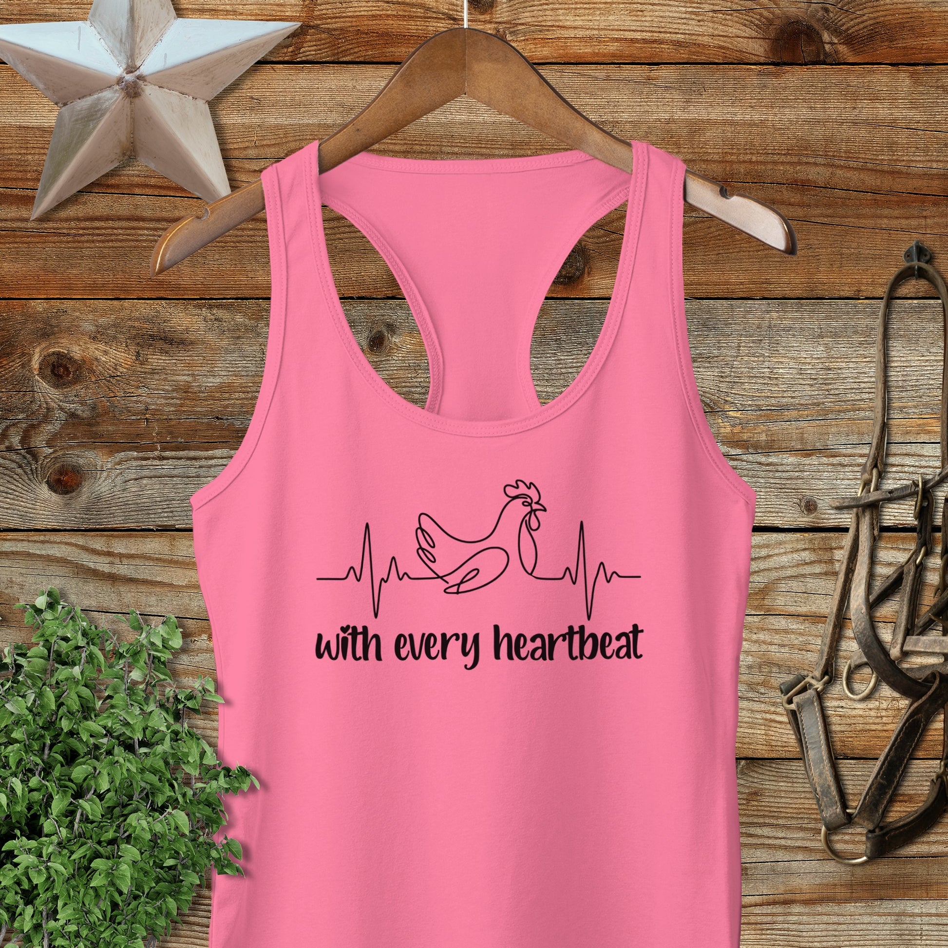 Every Heartbeat Chicken Racerback Tank