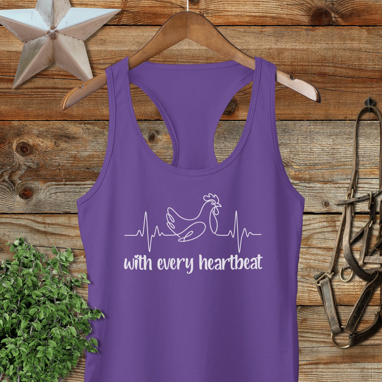 Every Heartbeat Chicken Racerback Tank