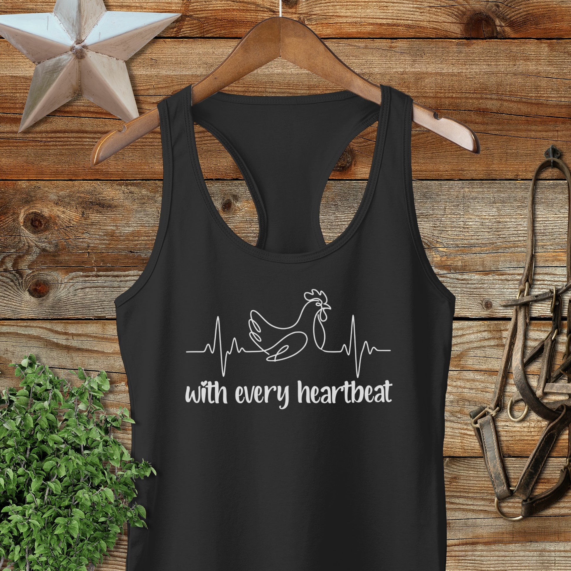 Every Heartbeat Chicken Racerback Tank