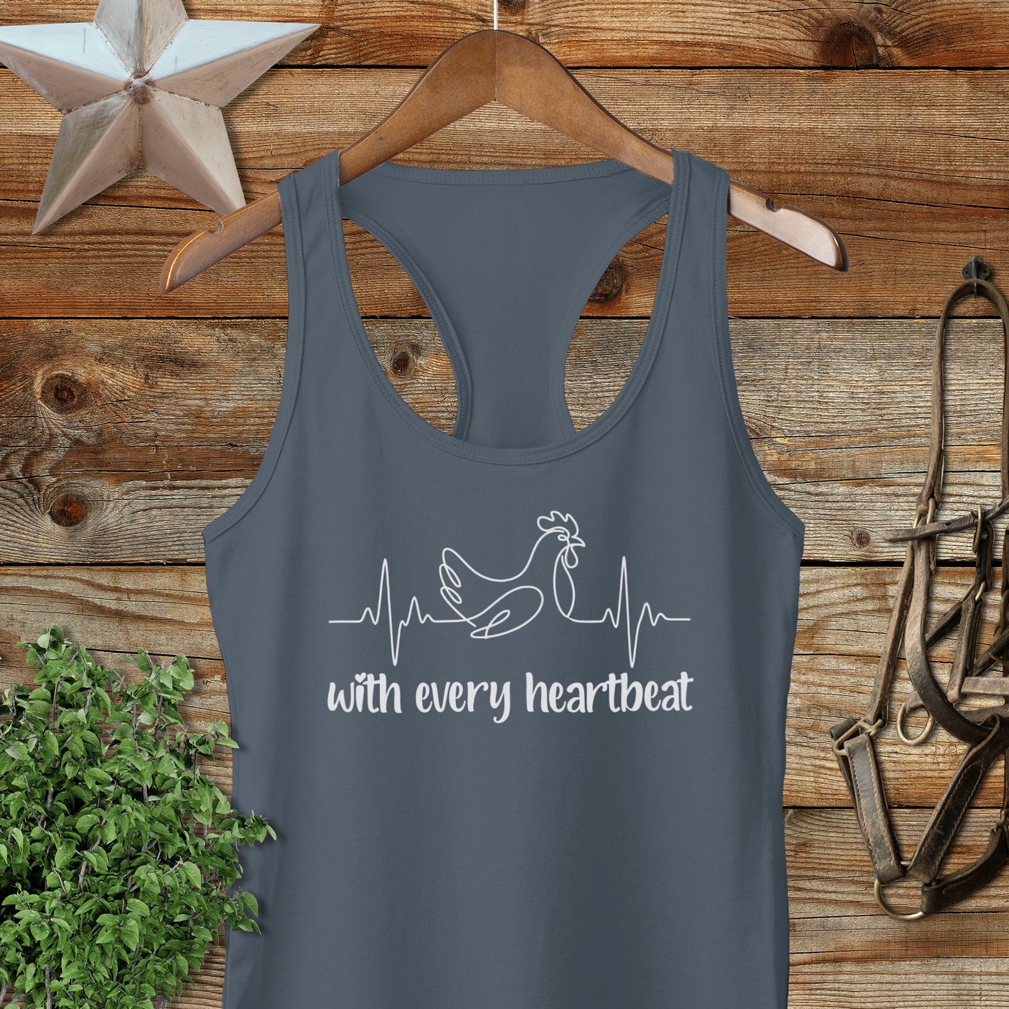 Every Heartbeat Chicken Racerback Tank