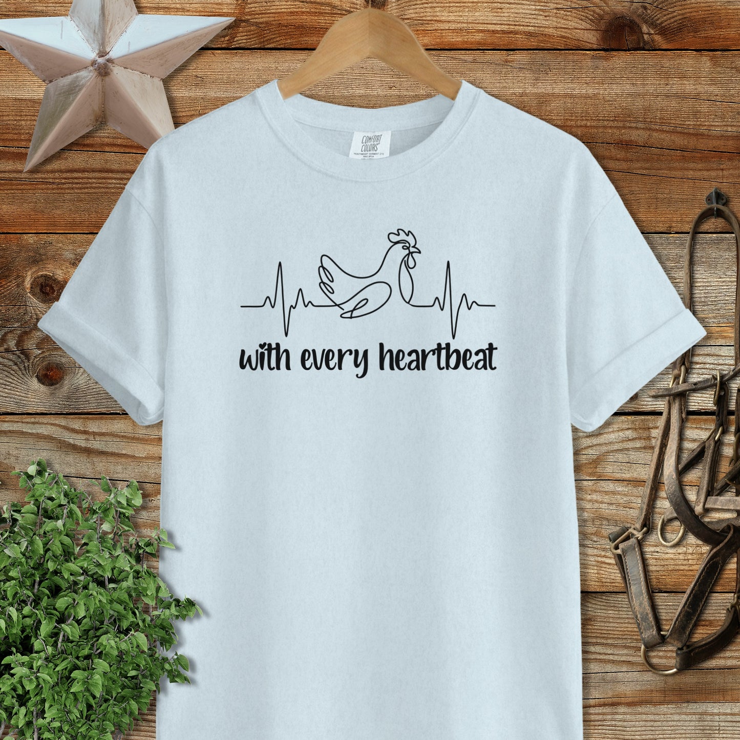 Every Heartbeat Chicken Signature Tee
