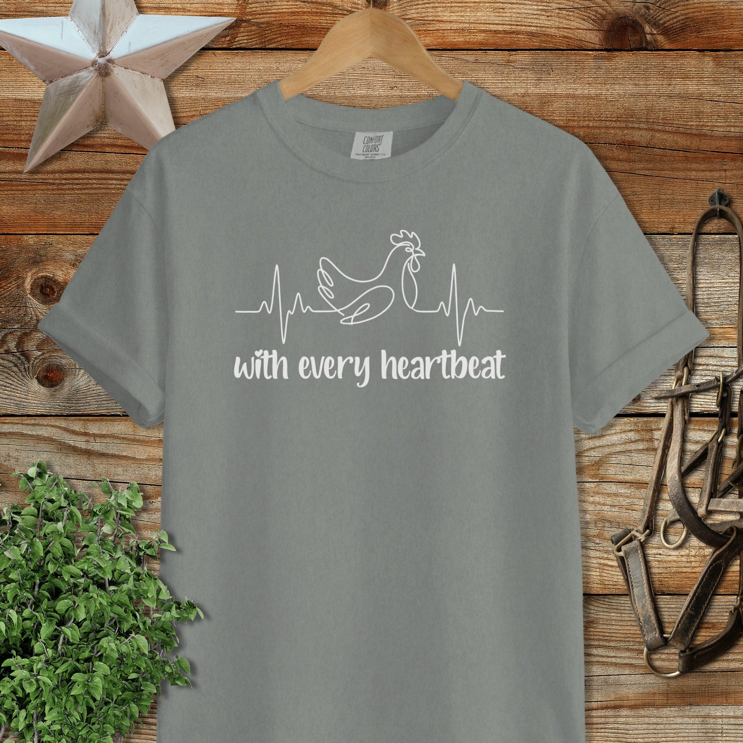 Every Heartbeat Chicken Signature Tee