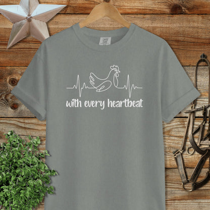 Every Heartbeat Chicken Signature Tee
