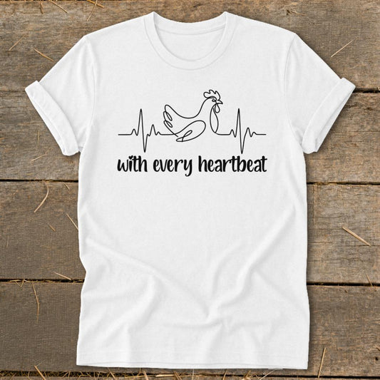 Every Heartbeat Chicken Softstyle Tee - White