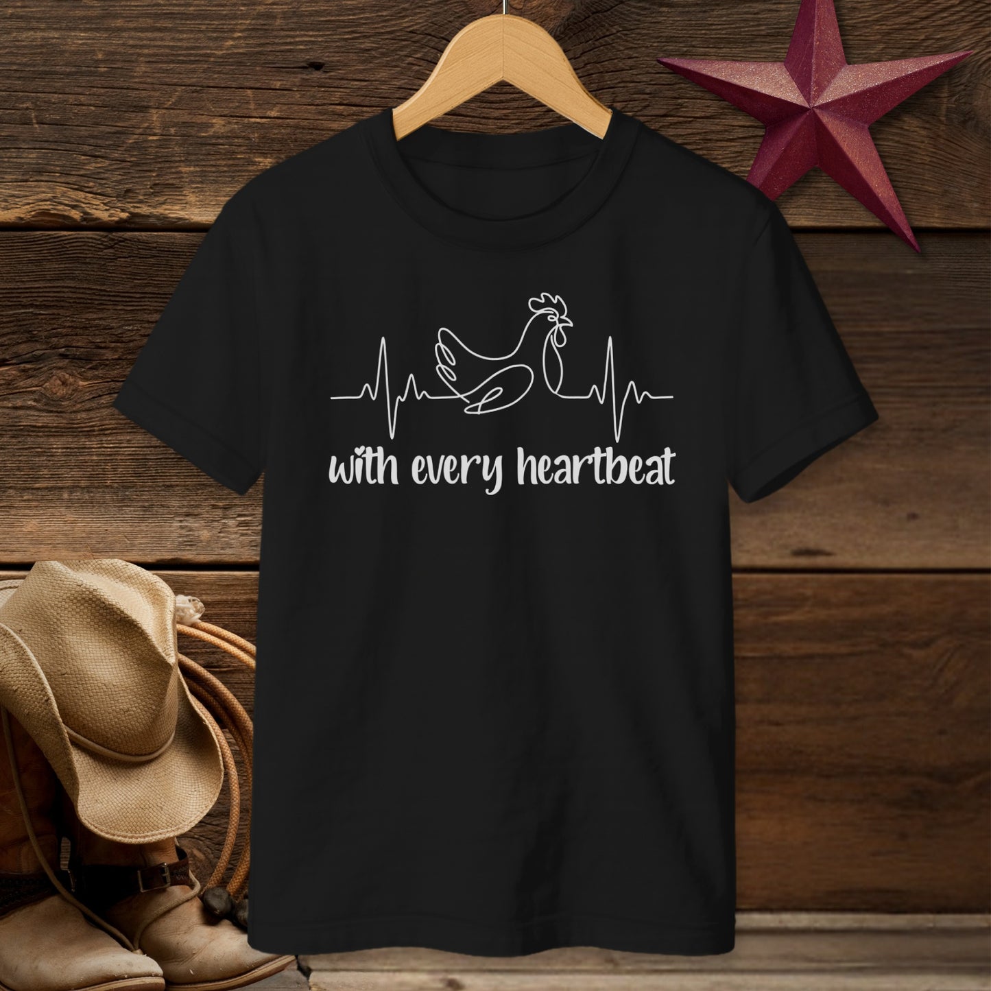 Every Heartbeat Chicken T-Shirt (Youth)