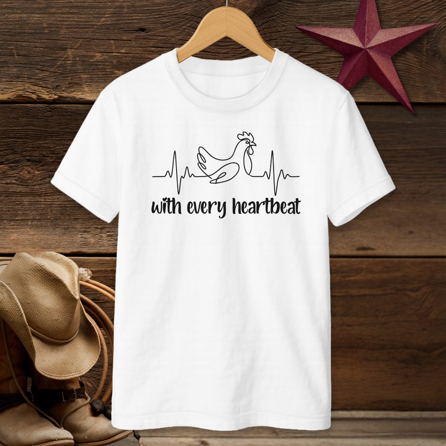 Every Heartbeat Chicken T-Shirt (Youth)