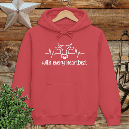 Every Heartbeat Cow Hoodie