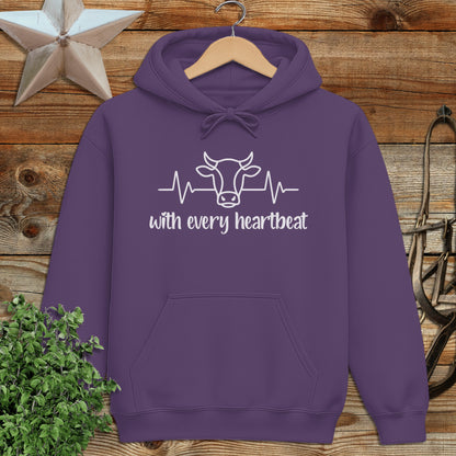Every Heartbeat Cow Hoodie