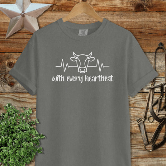Every Heartbeat Cow Signature Tee