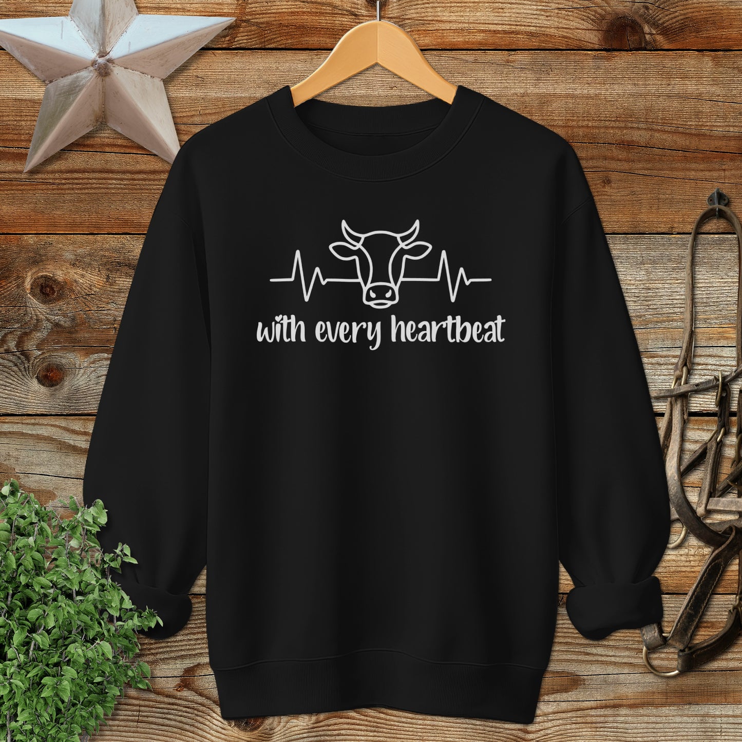 Every Heartbeat Cow Sweatshirt