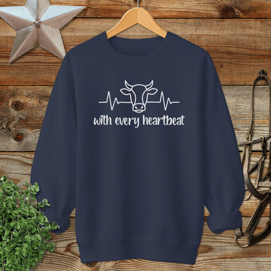 Every Heartbeat Cow Sweatshirt