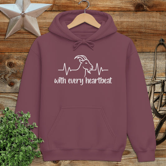 Every Heartbeat Goat Hoodie