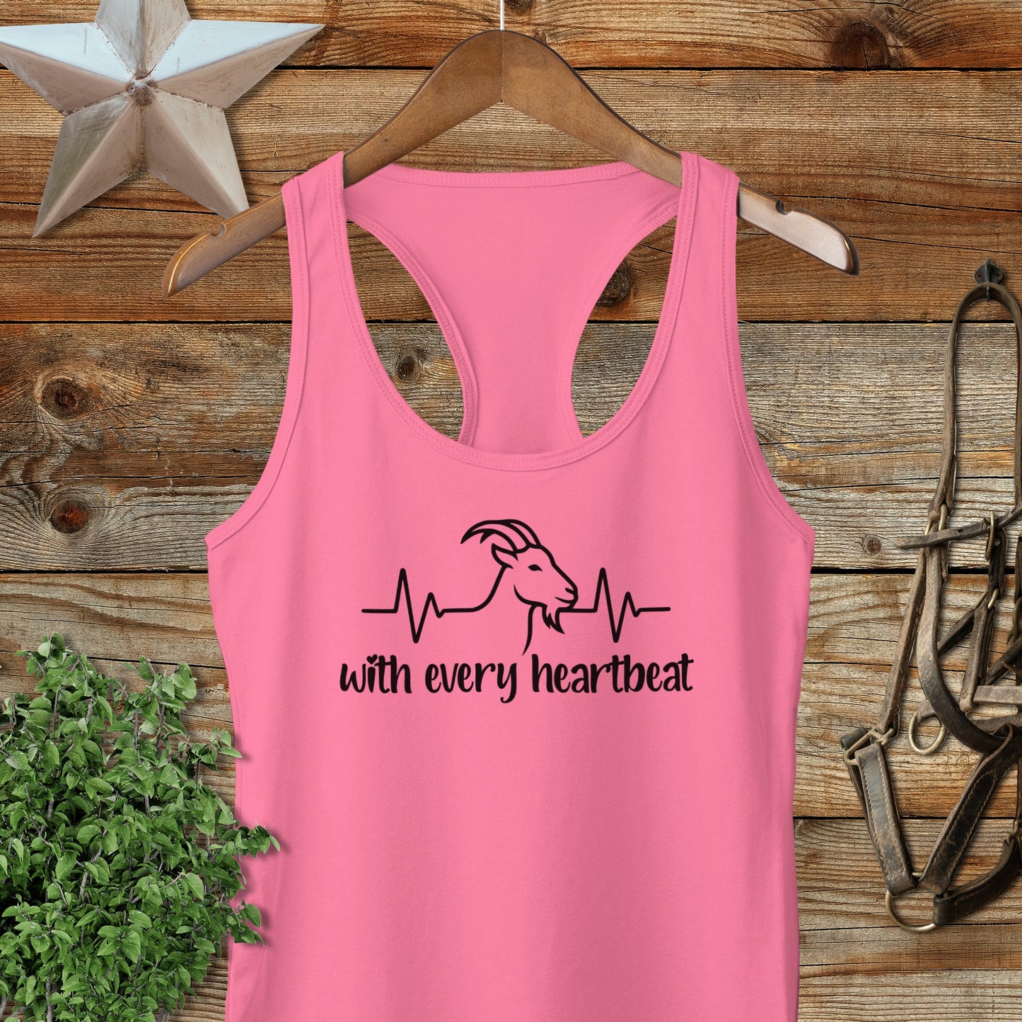 Every Heartbeat Goat Racerback Tank