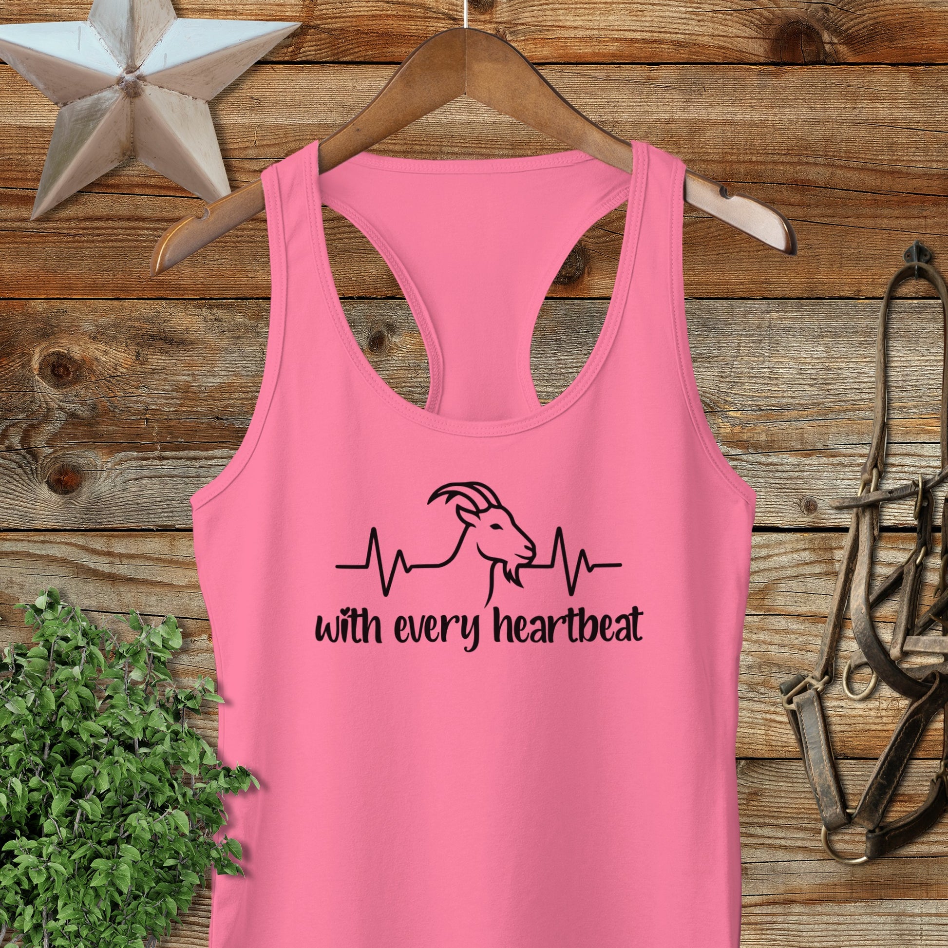 Every Heartbeat Goat Racerback Tank