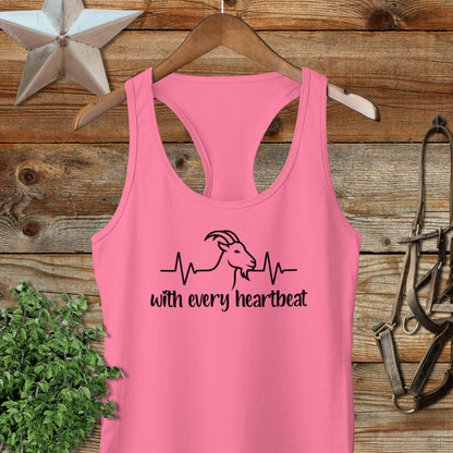 Every Heartbeat Goat Racerback Tank