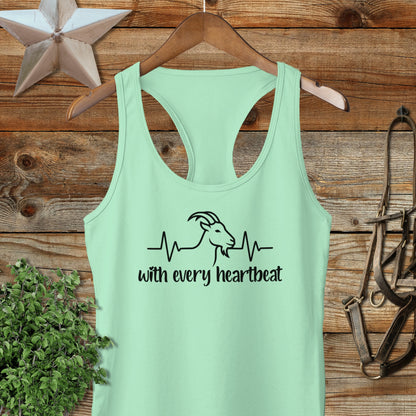 Every Heartbeat Goat Racerback Tank