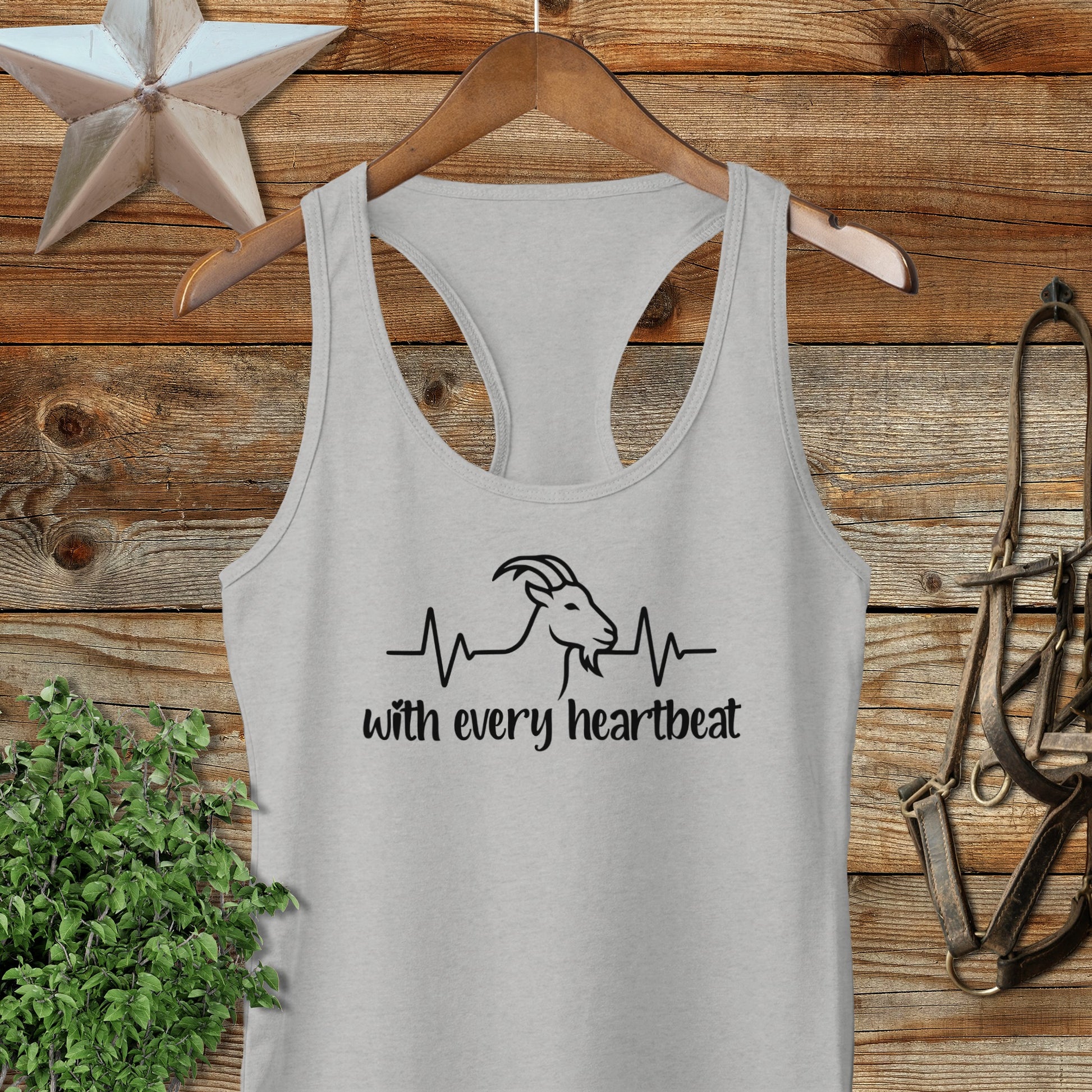 Every Heartbeat Goat Racerback Tank